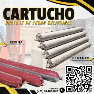 Cartuchos de Resina y Cemento - Fijación de Pernos Mineros