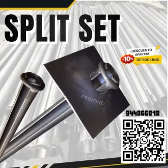 Split Set para Anclaje de Roca . Estabilización Labores Mine