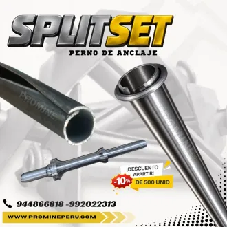 Split Set para Anclaje Minero - Mineria peruana