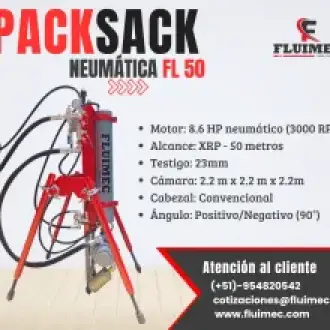 PACKSACK NEUMATICA FL50-Equipo de perforación sondaje minero 