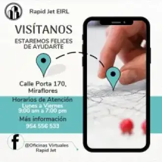 ALQUILO OFICINA VIRTUAL ADMINISTRATIVO EN MIRAFLORES