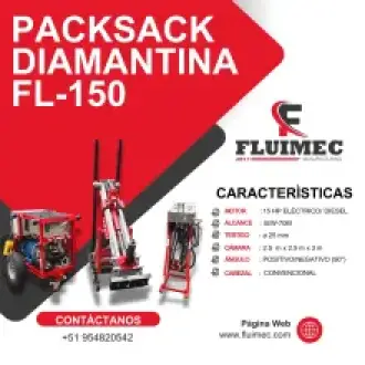 PACKSACK DIAMANTINA FL-150 minería subterránea
