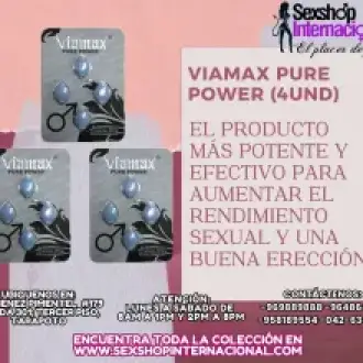 4 UNIDADES DE PURO PLACER Y DURACION CON VIAMAX PURE POWER