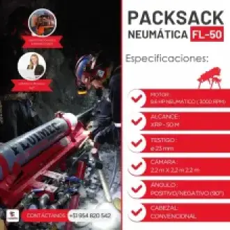 PACKSACK NEUMÁTICA FL50 equipo para industria minera 