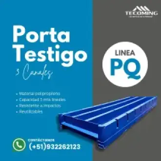 BANDEJA PORTA TESTIGO PQ 3 CANALES SEGURA Y RESISTENTE 