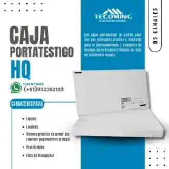 CAJA PORTATESTIGO HQ CARTÓN PLAST 