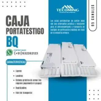 CAJA PORTATESTIGO BQ CARTÓN PLAST 