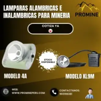 LAMPARAS ALAMBRINCAS Y INALAMBRICAS PARA MINERÍA 