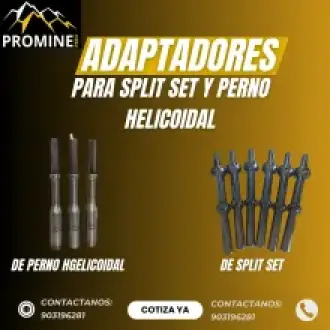 ADAPTADOR DE PERNO HELICOIDAL Y SPLIT SET 