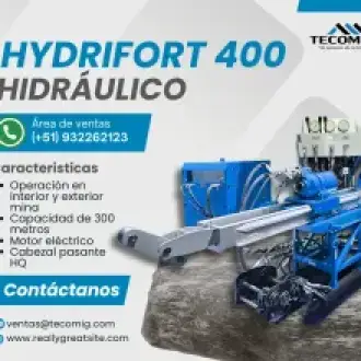PERFORADORA DIAMANTINA HYDRIFORT 400 POTENCIA PARA GEOLOGÍA Y MINERÍA 