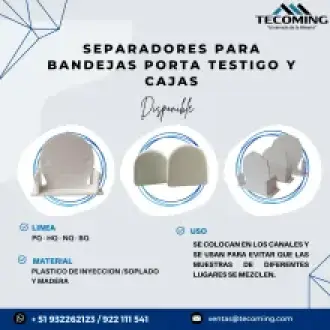 SEPARADORES PARA BANDEJAS PORTA TESTIGO 