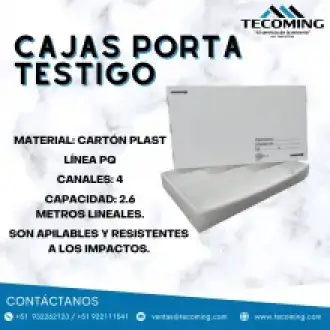 CAJAS PORTA TESTIGO - CARTÓN PLAST 