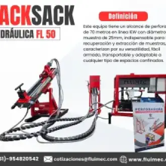PACKSACK HIDRÁULICA FL50 trabajos en industria minera 