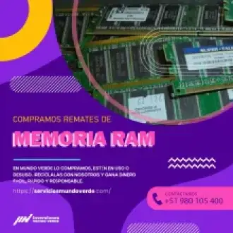 COMPRAMOS MEMORIAS RAM