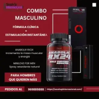  COMBO MASCULINO PODEROSO ANABOLIX RX24 MINILOVE FOR MEN