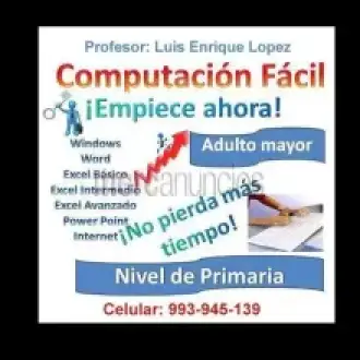 CLASES DE COMPUTACION OFFICE Y DE DISEÑO DE PAGINAS WEB PARA TODAS LAS EDADES