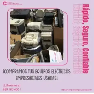 TIENES EQUIPOS ELECTRICOS NOSOTROS LO COMPRAMOS 