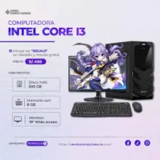 PC Core i3 con todo listo y entrega inmediata