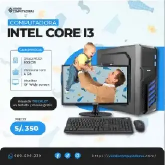  Sorprende a Papá con Esta PC Intel Core i3 a Precio Especial 