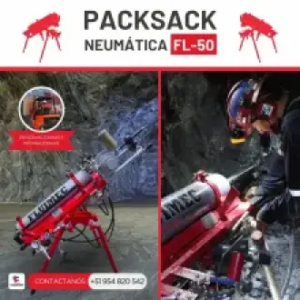 PACKSACK NEUMÁTICA FL50 equipo para industria minera 