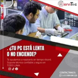  Tu PC está fallando La reparamos al instante Servicio técnico confiable