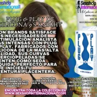 PLUG PLAY SILICONA 9S KNIGHT PARA ESTIMULACION TRASERA