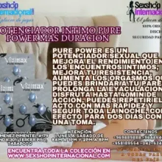 PUREPOWER POTENCIADOR SE XUAL TARAPOTO TIENDA ERO TICAS POTENCIADOR INTIMO PURE POWER MAS DURACION
