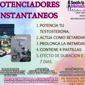 POTENCIADORES INSTANTANEOS MAS TESTOSTERONA TARAPOTO SEXTOYS