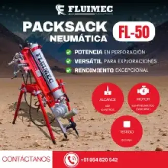 PACKSACK NEUMÁTICA FL50 equipo para industria minera 