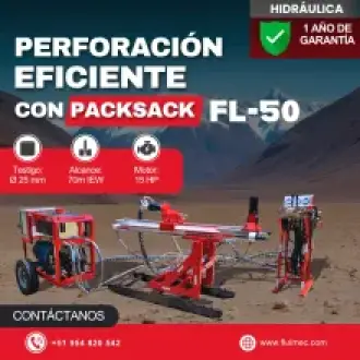 PACKSACK HIDRÁULICA FL-50 Equipo con alcance de perforación 
