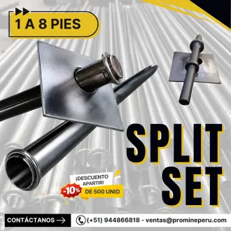 Pernos Split Set de 1 a 8 Pies para Proyectos de Minería