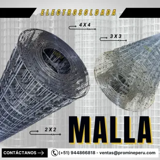 Malla de Acero Electrosoldada . Galerías Mineras . Lima