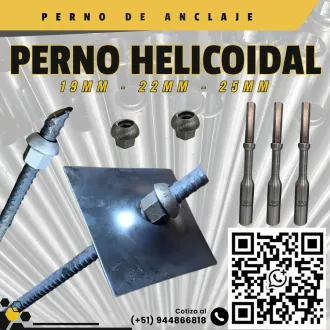 Perno Helicoidal de Acero para Ingeniería de Sostenimiento