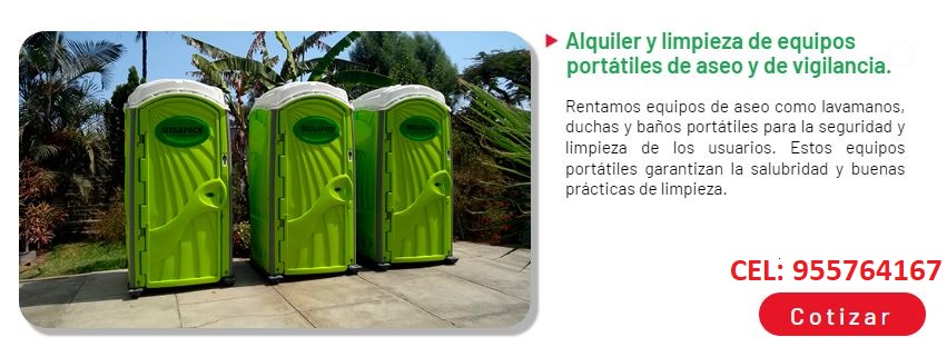 ALQUILER Y LIMPIEZA DE BAÑOS QUIMICOS PORTATILES