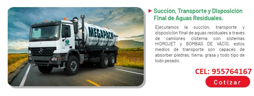 SUCCION TRANSPORTE Y DISPOSICIÓN FINAL DE AGUAS RESIDUALES