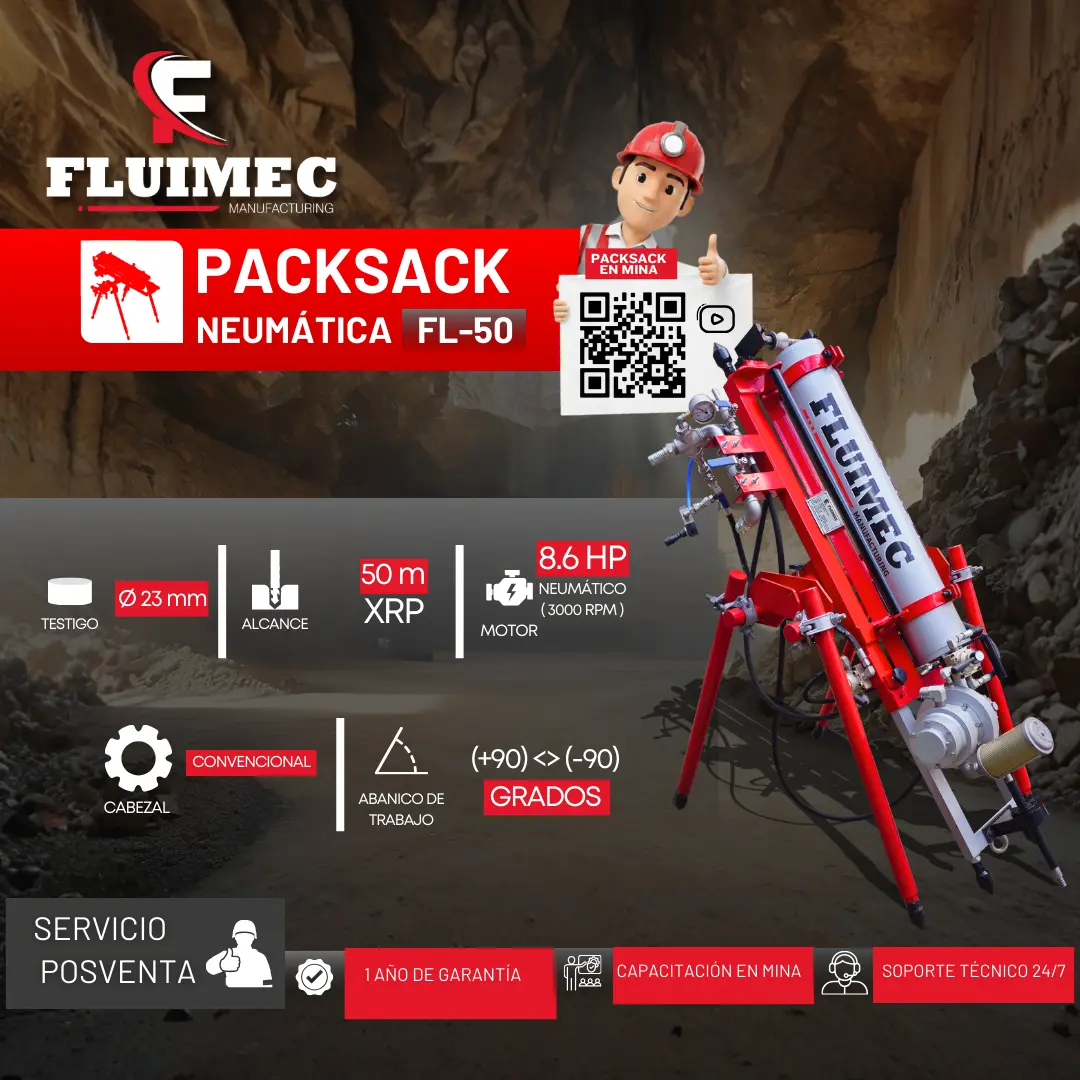 PACKSACK NEUMÁTICA FL-50 TRABAJOS EN MINERIA 