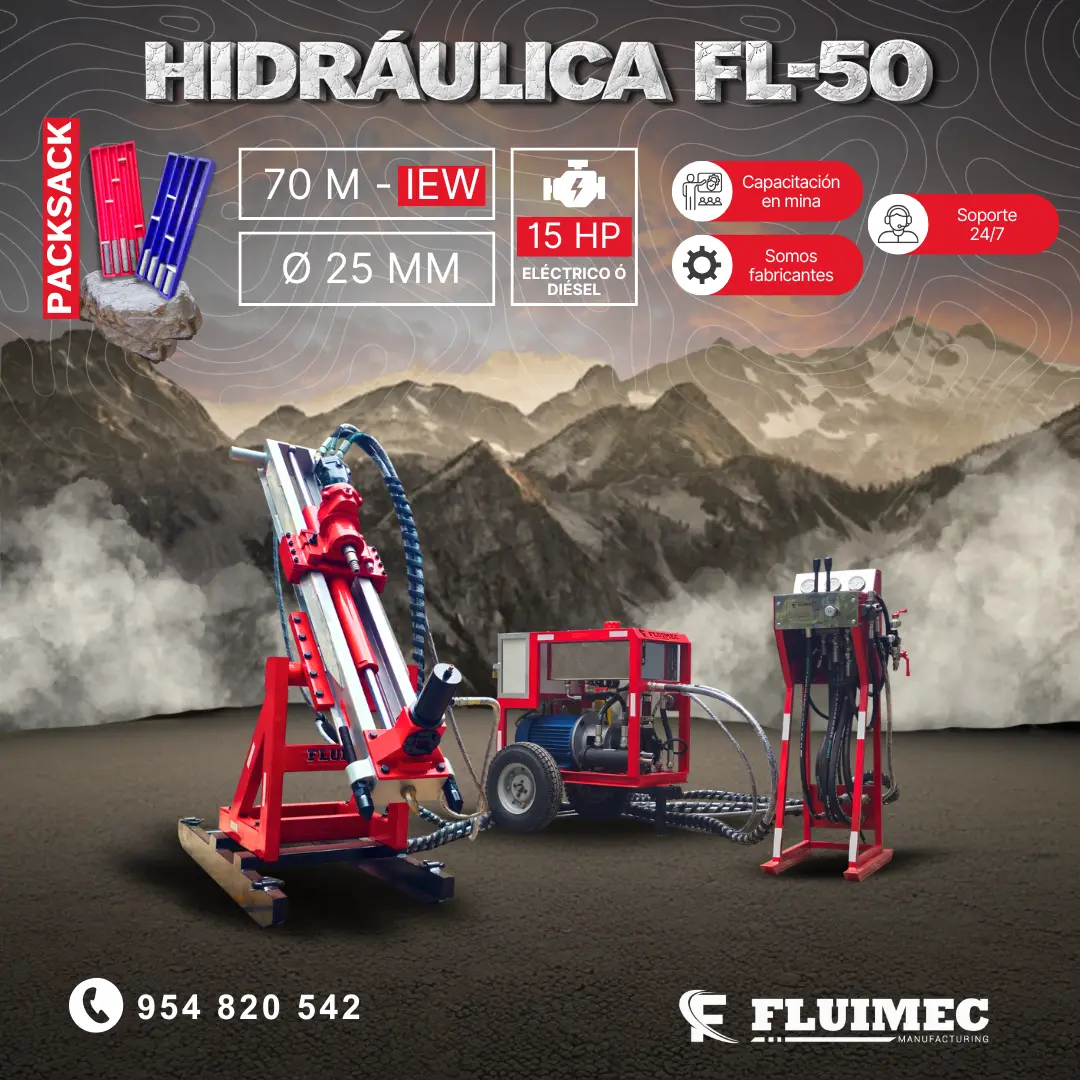 PACKSACK HIDRÁULICA FL-50 Equipo con alcance de perforación 