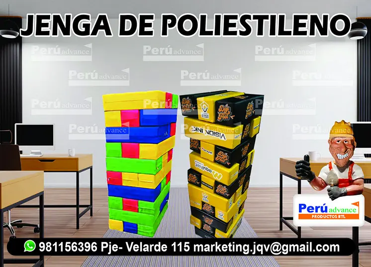 Juego de Jenga de polietileno desde 1.mt de alto hasta 2 mt