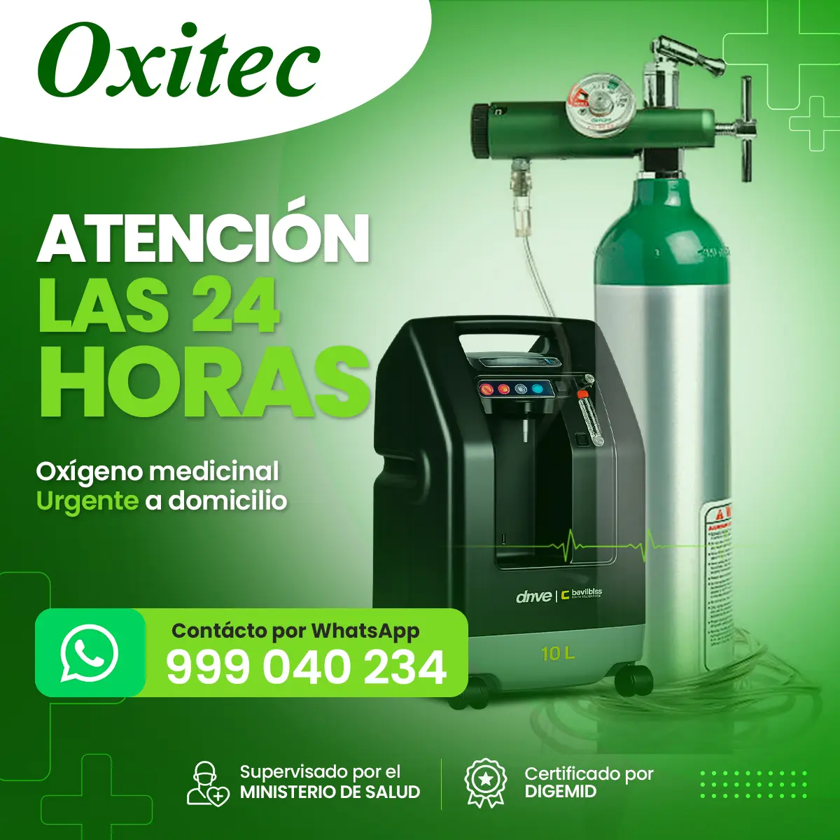 xígeno Medicinal en Lima Venta Alquiler y Entrega 24 Hora