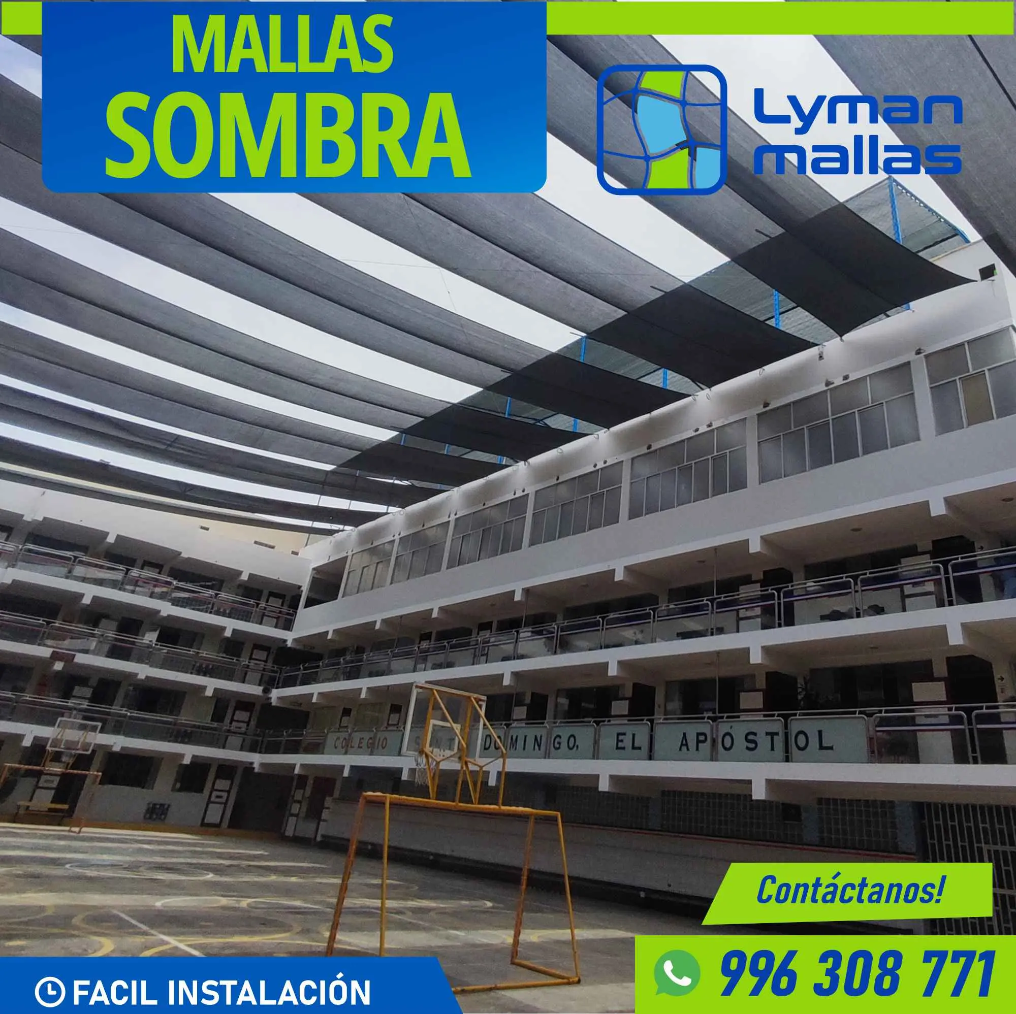 Lyman Mallas sombra para campo deportivo