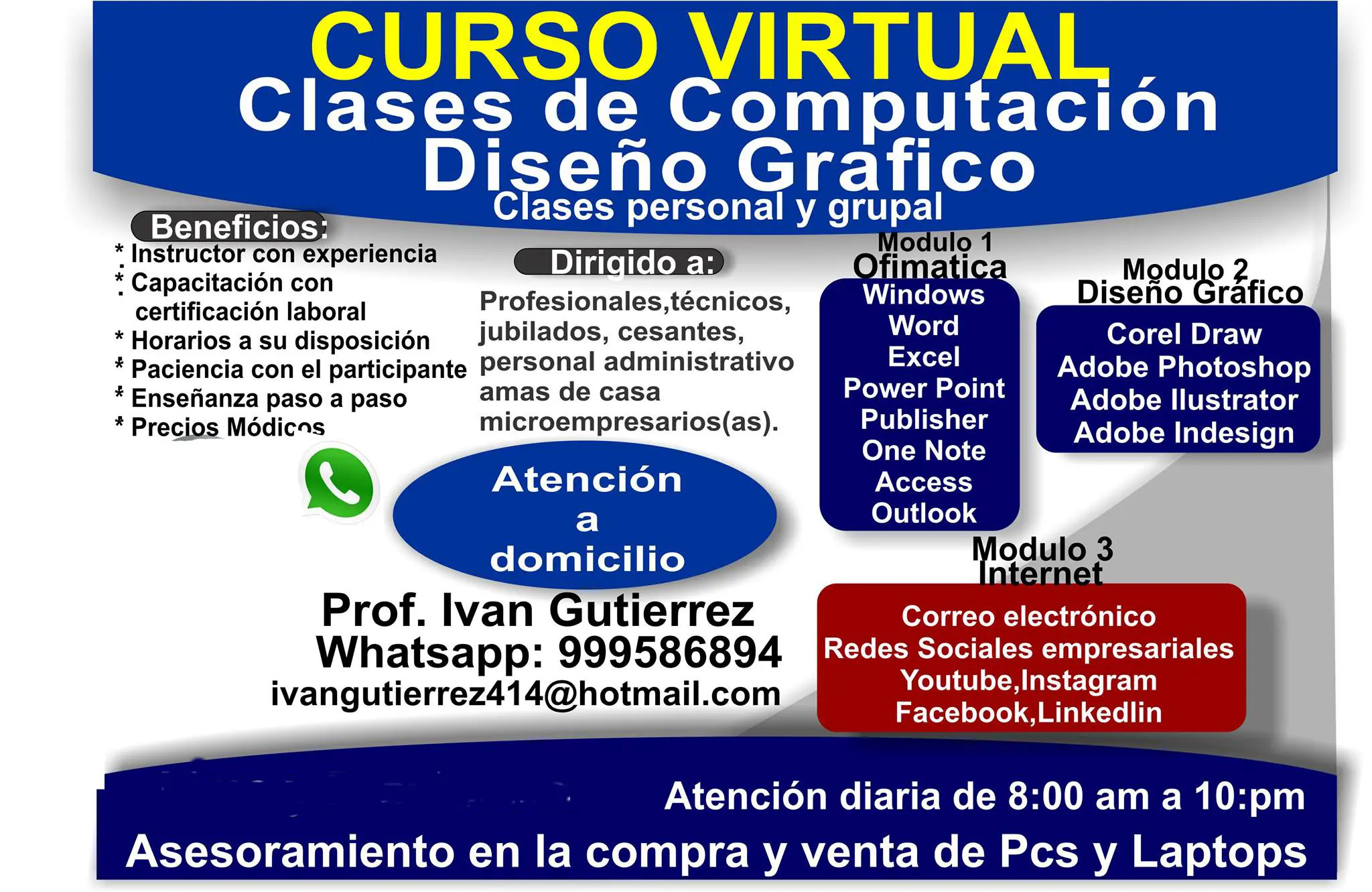 clases de computacion y diseño grafico