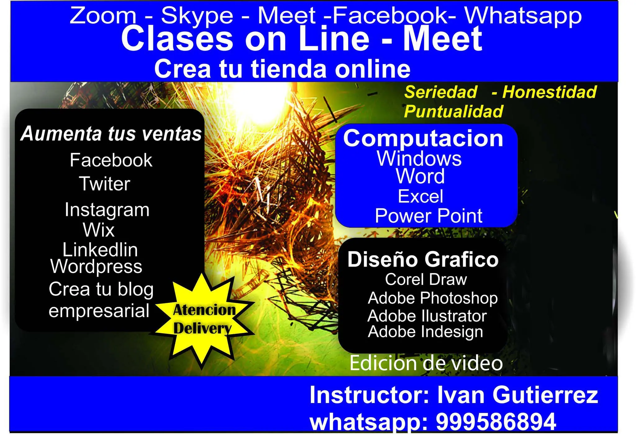 clases presenciales y virtuales de computacion y diseño grafico