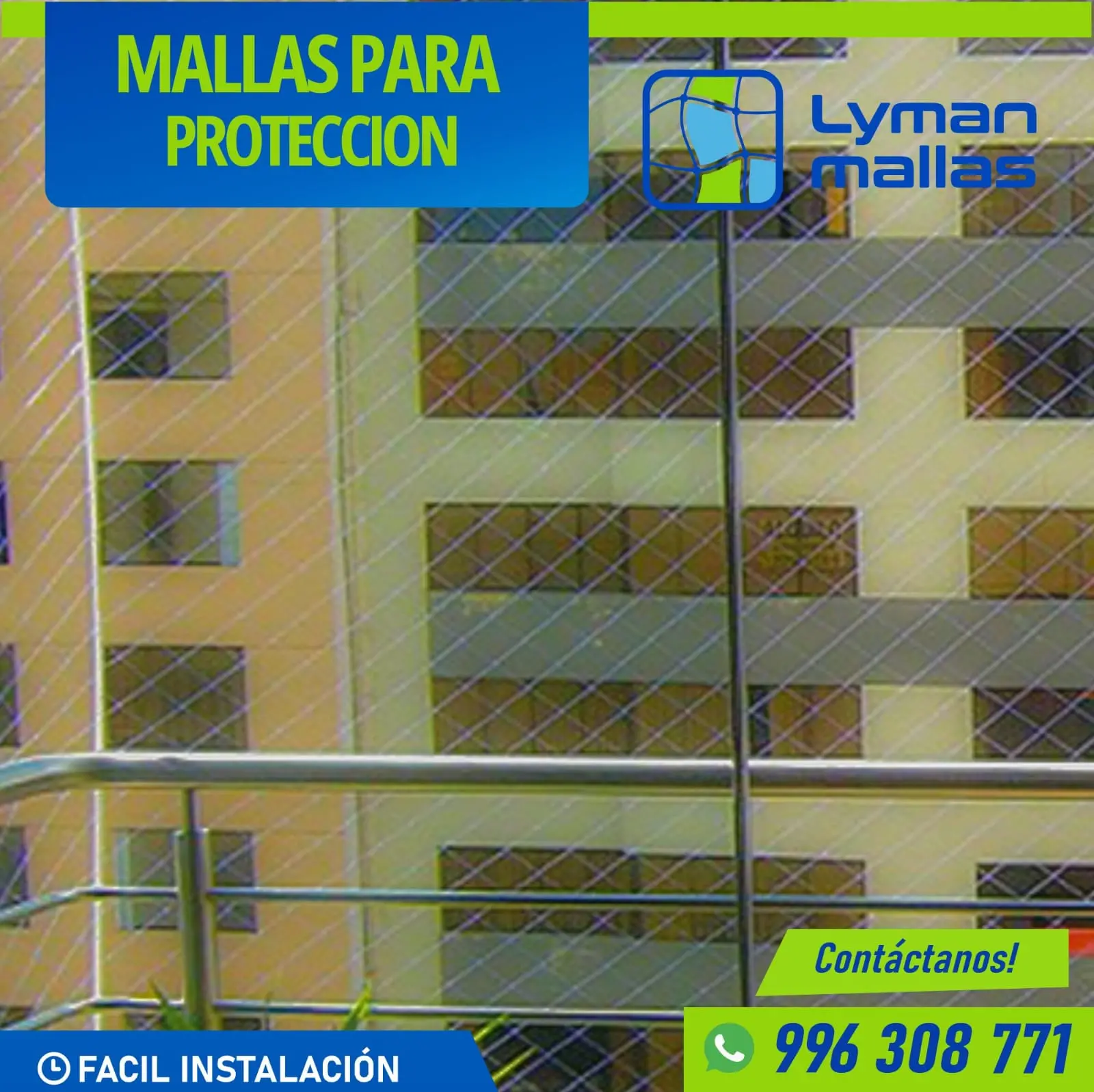 Lyman Mallas servicio de malla de proteccion para balcones y ventanas