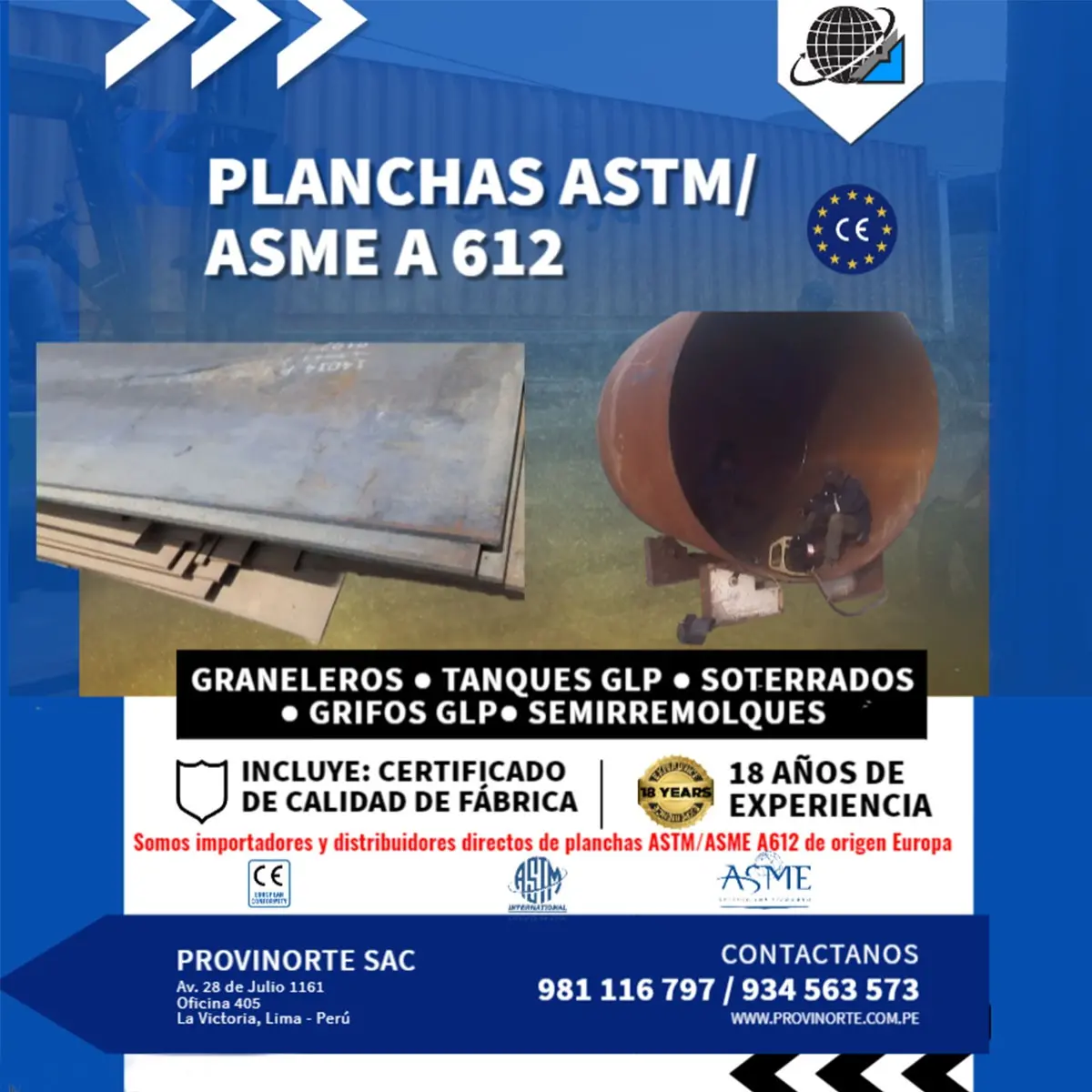 Oferta de Planchas ASTM A 612