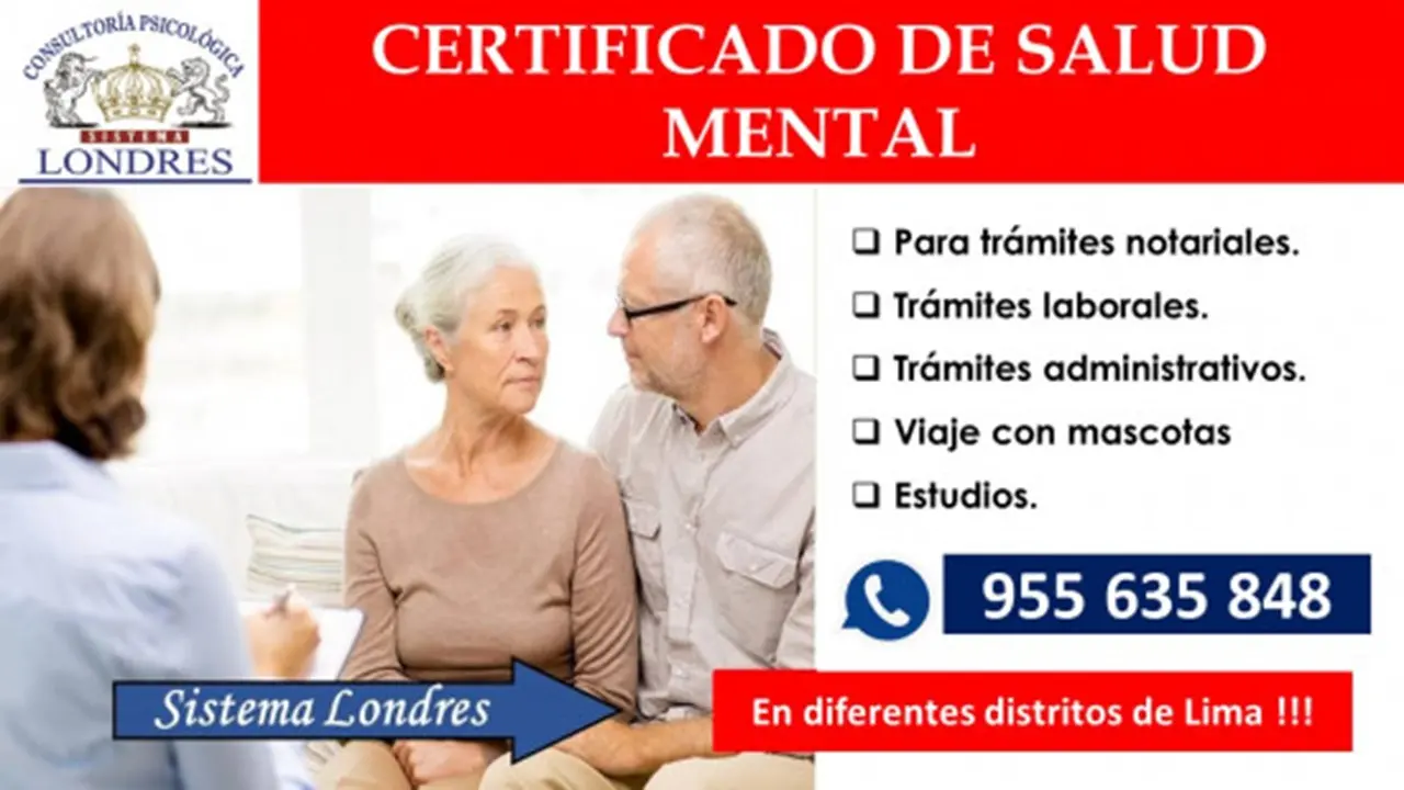 CERTIFICADO DE SALUD MENTAL 