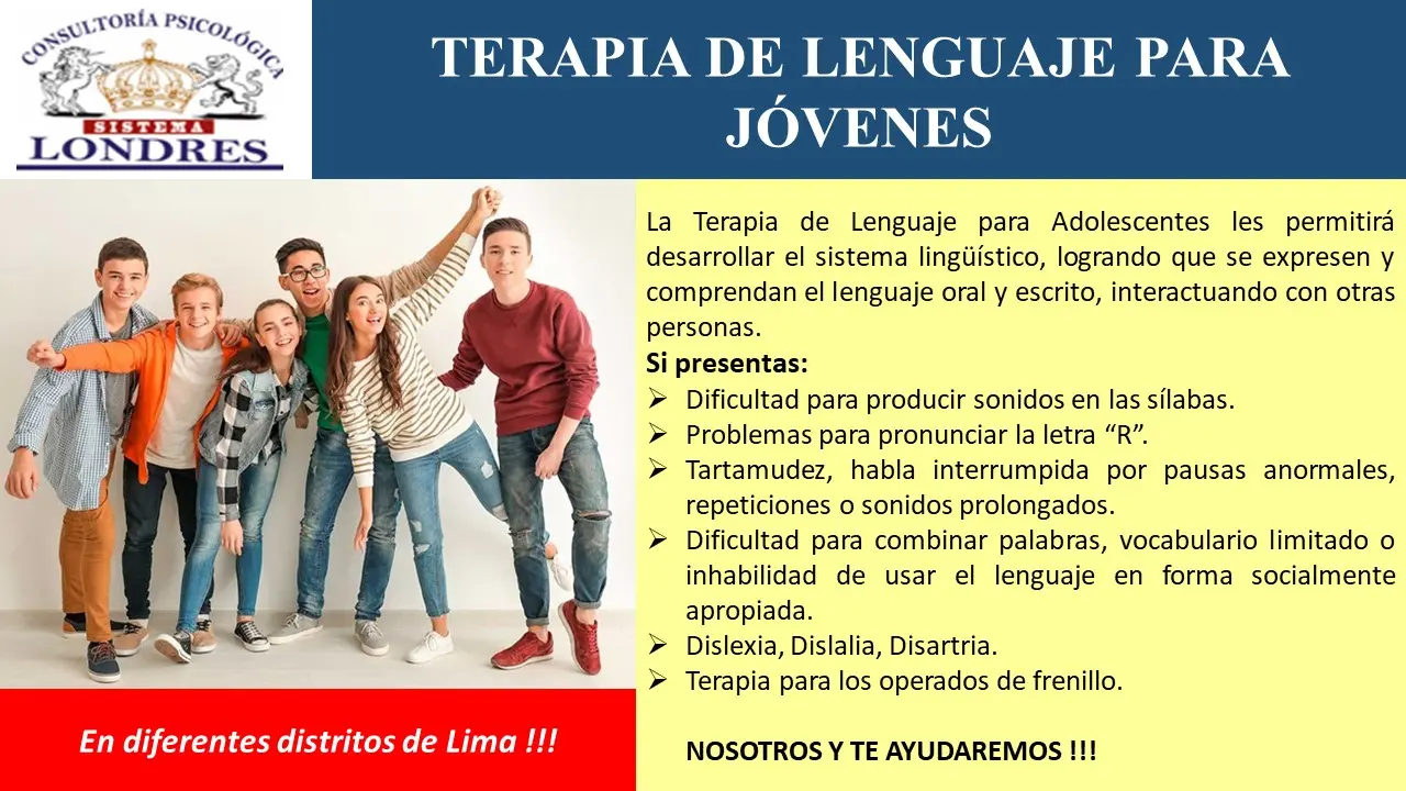 TERAPIA DE LENGUAJE PARA JÓVENES