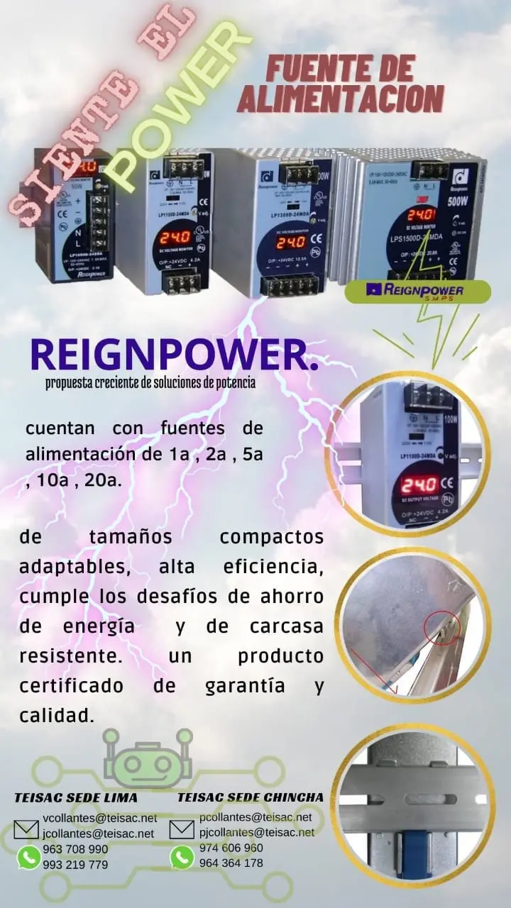 REIGNPOWER FUENTE DE ALIMENTACION RIEL DIN 