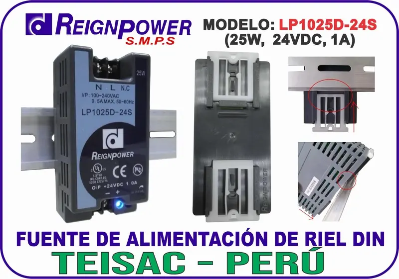 REIGNPOWER FUENTE DE ALIMENTACION RIEL DIN 