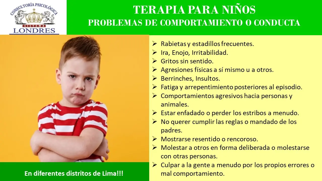 TERAPIA PARA NIÑOS PROBLEMAS DE CONDUCTA 