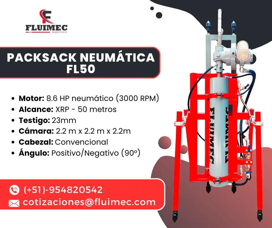 PACKSACK NEUMATICA FL50 perforadora diamantina 